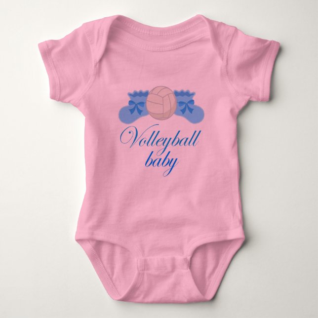 Volleyball Baby Baby Bodysuit (Front)