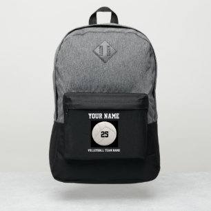 volleyball backpacks sports team girls boys gray