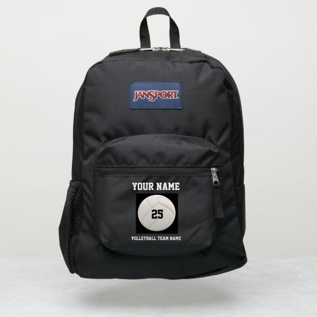 volleyball backpacks sports team girls boys school (Front)