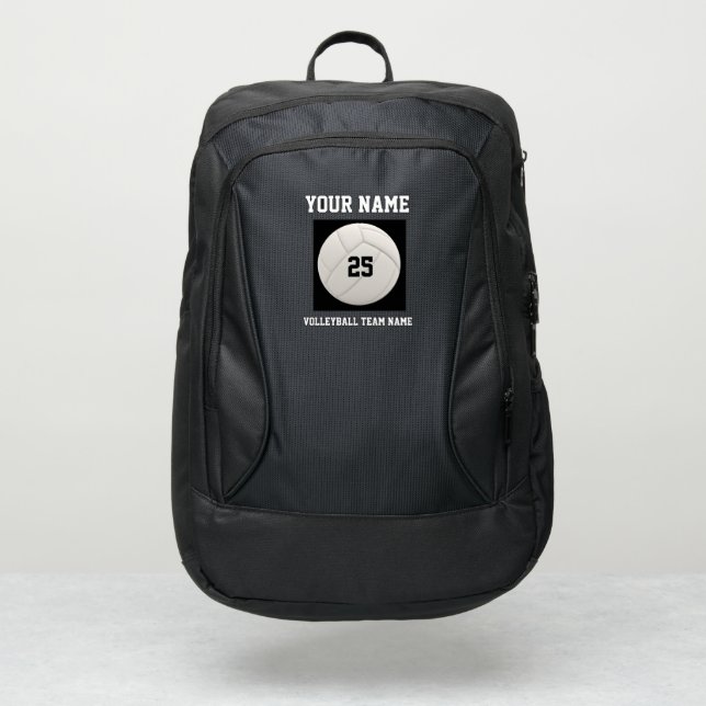 volleyball backpacks sports team girls boys school (Front)