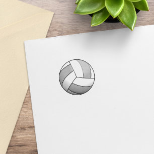 Volleyball Ball 1x1 Rubber Stamp
