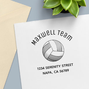 Volleyball Ball Arch Family Address Self-inking Stamp