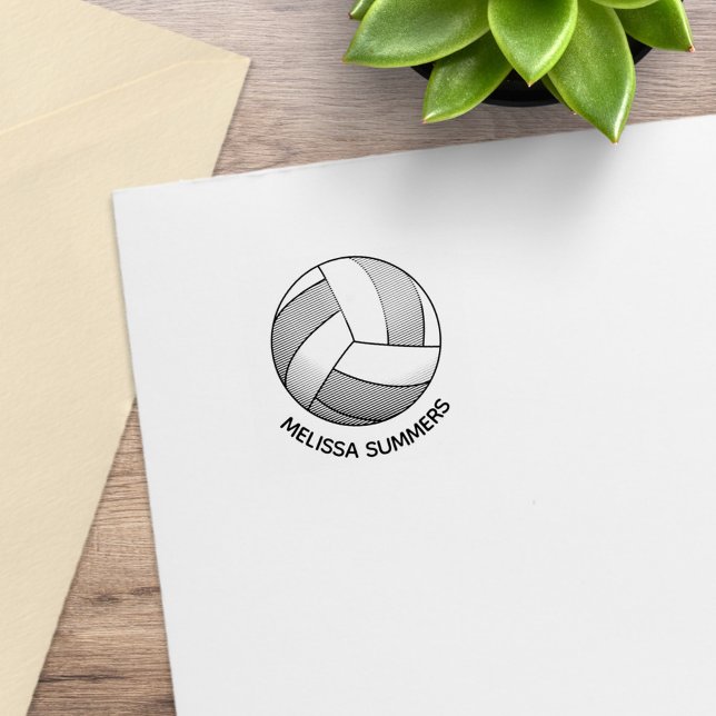 Volleyball Ball Custom Name 1x1 Rubber Stamp (Creator Uploaded)