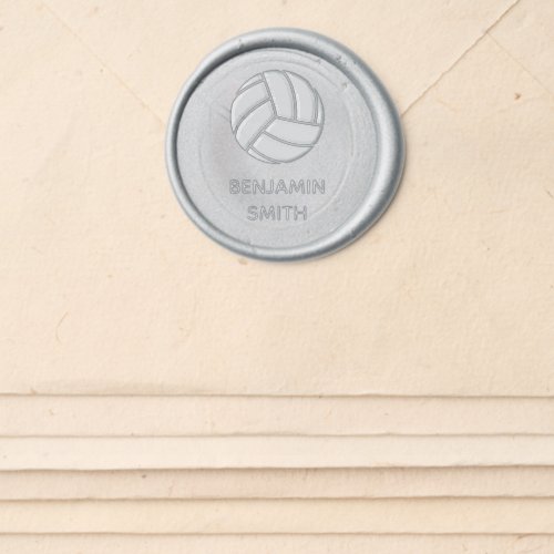Volleyball Ball Custom Name Wax Seal Sticker