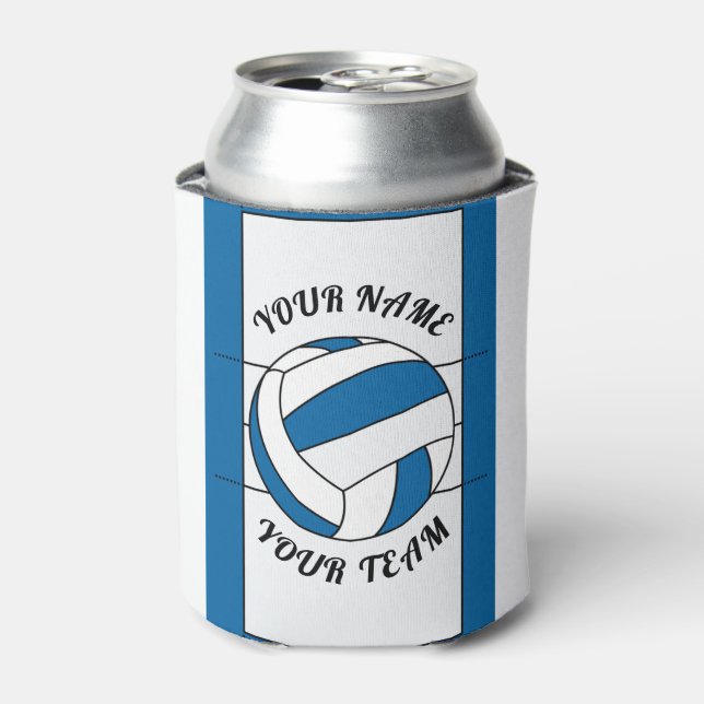 Volleyball Ball Personalized Team Name Sports Gift Can Cooler (Can Front)