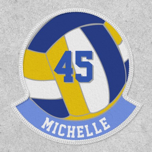 Volleyball Ball Sports Player Name Number Patch