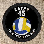 Volleyball Ball Sports Player Name Team Number Patch<br><div class="desc">Volleyball Ball Sports Player Name Team Number Patch. Volleyball ball with player name,  team name and number in black and white.</div>
