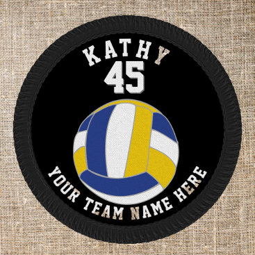 Volleyball Ball Sports Player Name Team Number Patch