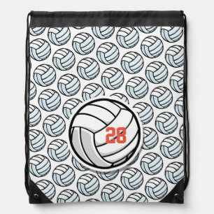 Volleyball Ball Sports Team NUMBER Player Fun Drawstring Bag