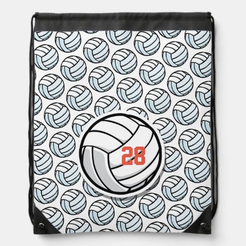 Volleyball Ball Sports Team Number Player Fun Drawstring Bag