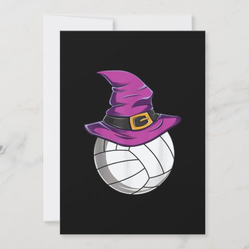 Volleyball Ball Witch Hat Funny Halloween Costume Invitation