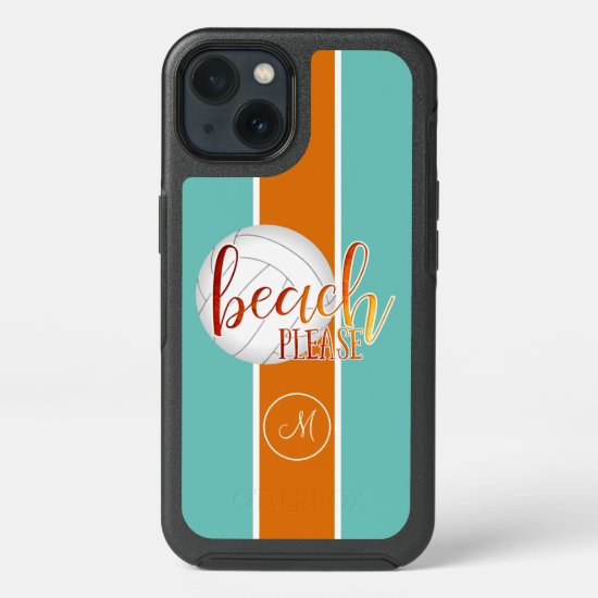 Volleyball beach please funny phrase personalized OtterBox iPhone case