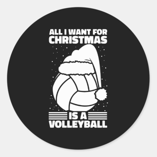 Volleyball Beach Vball Volleyball Classic Round Sticker