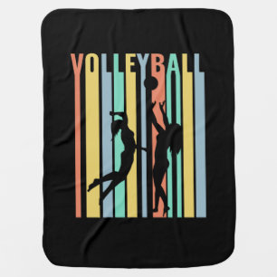 Volleyball Beachvolleyball Retro Baby Blanket