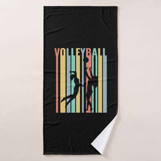 Volleyball  Beachvolleyball Retro Bath Towel (Bath Towel)
