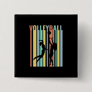 Volleyball  Beachvolleyball Retro Button