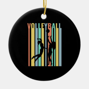 Volleyball Beachvolleyball Retro Ceramic Ornament
