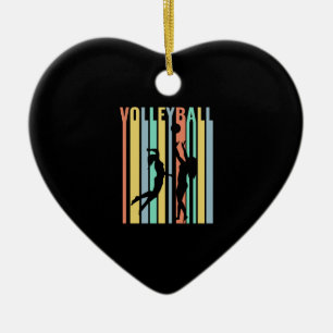 Volleyball Beachvolleyball Retro Ceramic Ornament