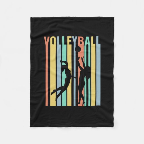 Volleyball  Beachvolleyball Retro Fleece Blanket