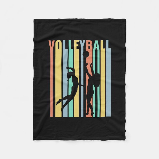 Volleyball  Beachvolleyball Retro Fleece Blanket (Front)