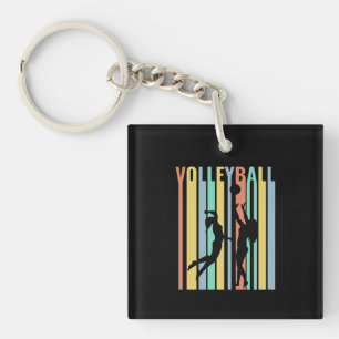 Volleyball Beachvolleyball Retro Keychain