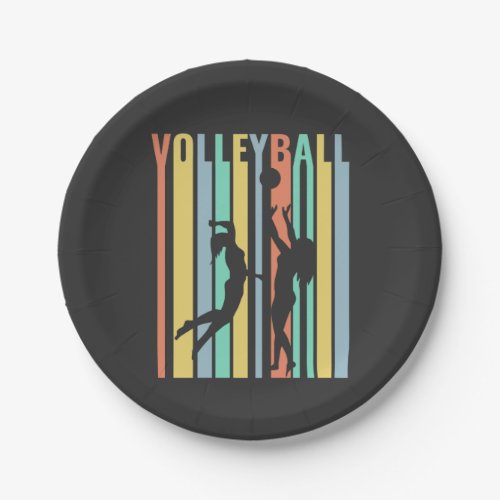 Volleyball  Beachvolleyball Retro  Paper Plates