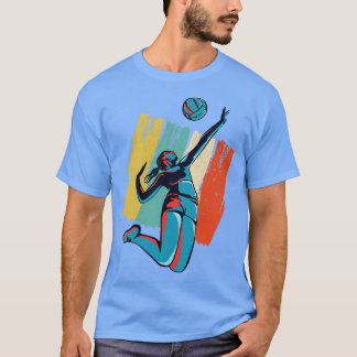 Volleyball Beachvolleyball Retro T-Shirt
