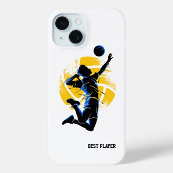 Volleyball Best Player | Professional Iphone 15 Case by BestCases4u at Zazzle