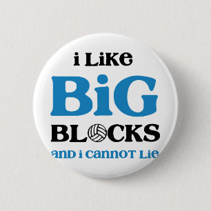Volleyball Big BLOCKS Button