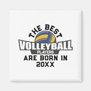 Volleyball Birth Year Name Number Magnet