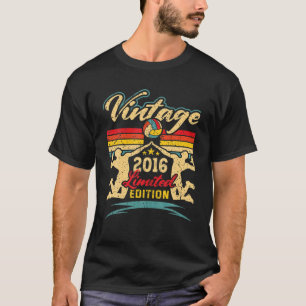 Volleyball Birthday 6 Years Old Girls Boys Vintage T-Shirt