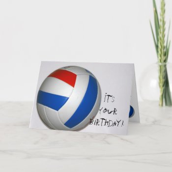 Volleyball Birthday Card by KKHPhotosVarietyShop at Zazzle