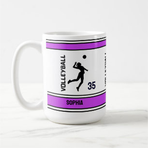 Volleyball Birthday Gift, Volleyball Girl Player Coffee Mug