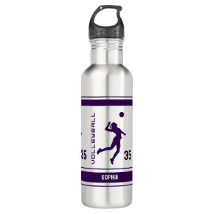 Volleyball Birthday Gift, Volleyball Girl Player Stainless Steel Water Bottle