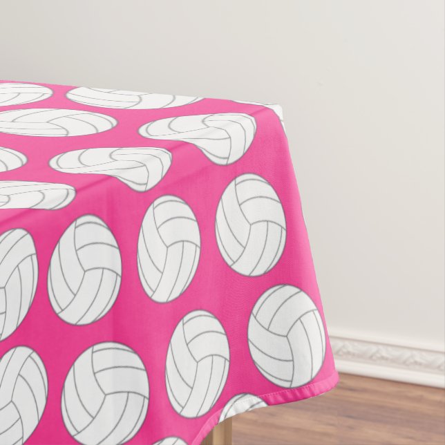 Volleyball Birthday Party Tablecloth (In Situ)