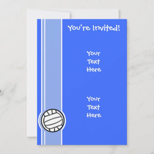Volleyball Blue Invitation