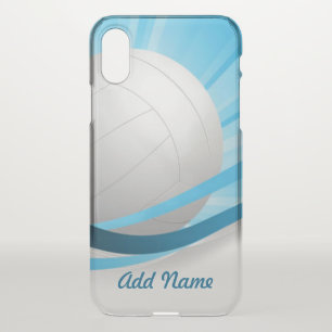 Volleyball Blue Personalize Customize iPhone X Case