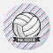 Volleyball; Blue, Pink, & White Stripes, Sports
