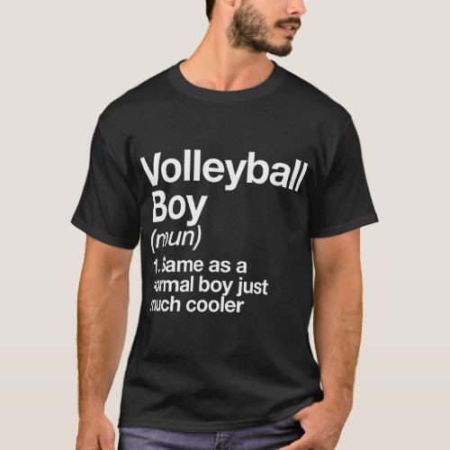 Volleyball Boy Definition Funny Sports T_Shirt