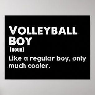 Volleyball Boy Funny Dictionary Definition Poster