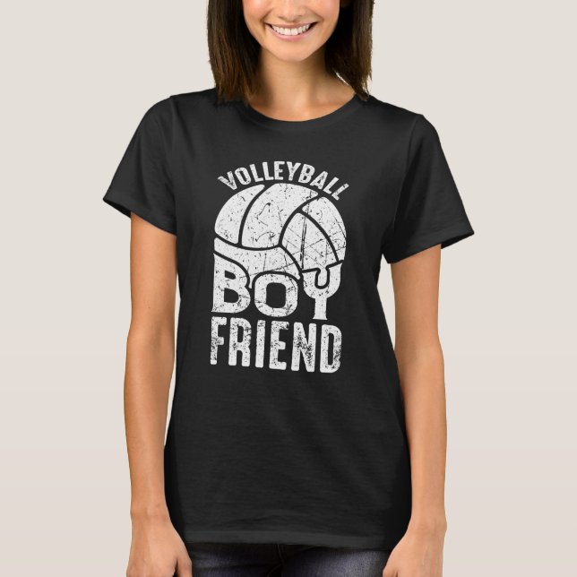 Volleyball Boyfriend Coach Fan Player T-Shirt (Front)