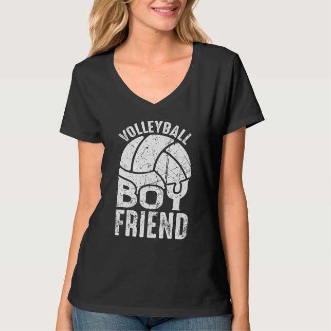 Volleyball Boyfriend Coach Fan Player T-Shirt (Front)