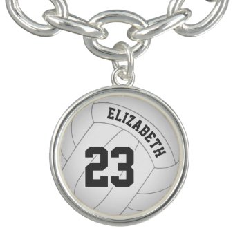 Volleyball Bracelet W Player's Name/jersey Number by katz_d_zynes at Zazzle
