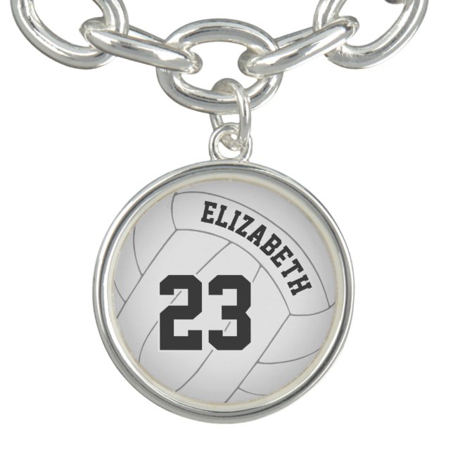 volleyball bracelet w player's name/jersey number (Design)