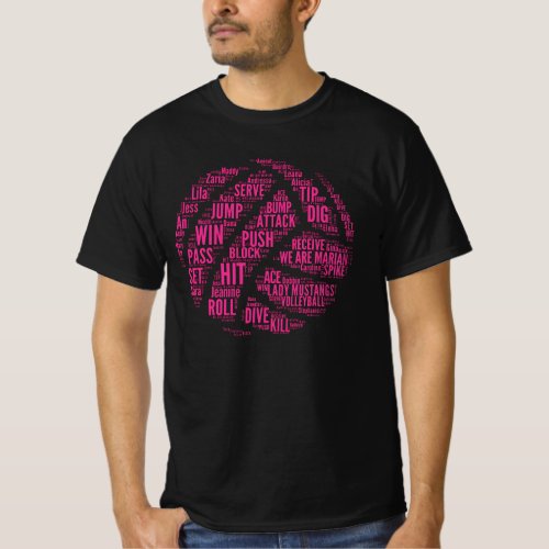 volleyball breast pink T_Shirt