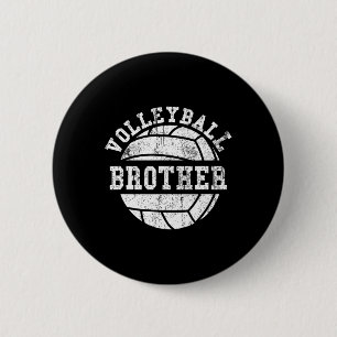 Volleyball Brother For Men And Kids  Button