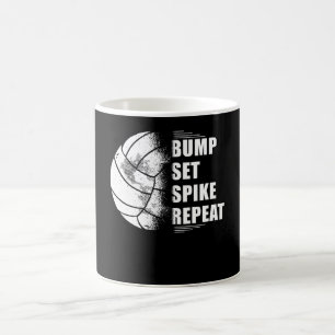 Volleyball Bump Set Spike Repeat Coffee Mug