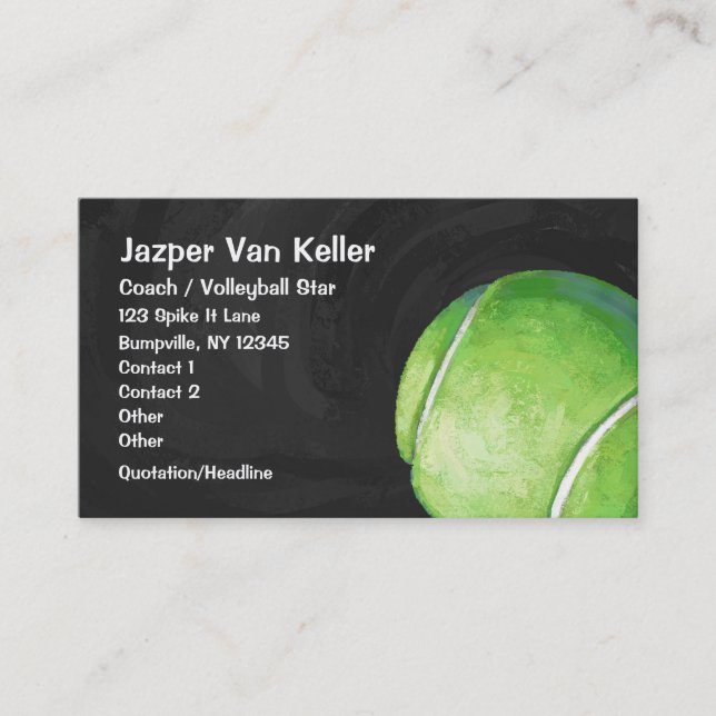 Volleyball Business Card (Front)