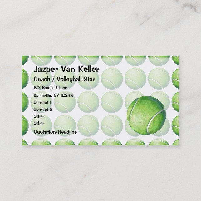 Volleyball Business Card (Front)