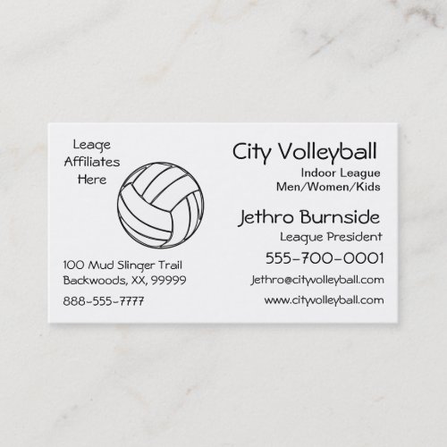 Volleyball Business Card Templates
